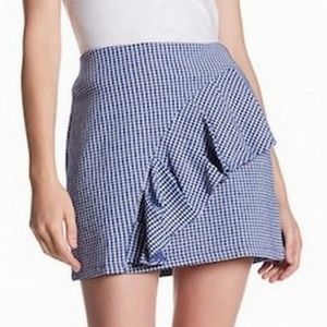 NWT Topshop Checkered Ruffle Skirt size 6 